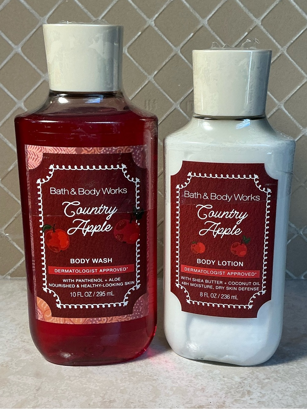 Bath & Body Works Country Apple Body Wash + Lotion Set NEW